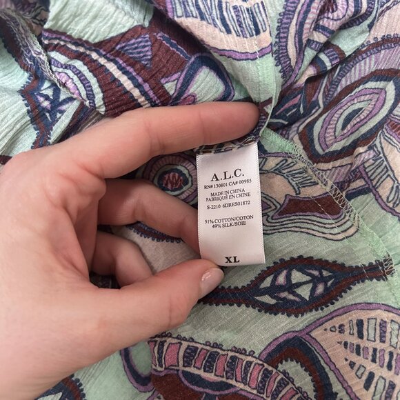ALC Boho Printed Babydoll Blouse - Picture 9 of 9